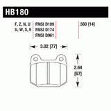 F-HAW-HB180B.560 - Hawk - HPS 5.0 Brake Pads - Rear (inc. 04-15 STi / 03-06 EVO)