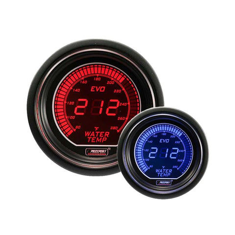 Prosport - EVO Series - 52mm Oil Electrical Temperature Gauge - Red / Blue
