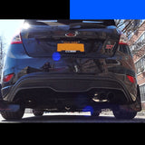 F-RAR-MF29-UR-BLK/BL - Rally Armor -  UR Mudflaps Black Urethane Blue Logo (14-16 Fiesta ST )