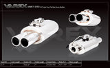 F-XFO-VMK7-250 - XForce - 2.5'' Inlet Twin Tip Oval VAREX Muffler (15X6X9 in)
